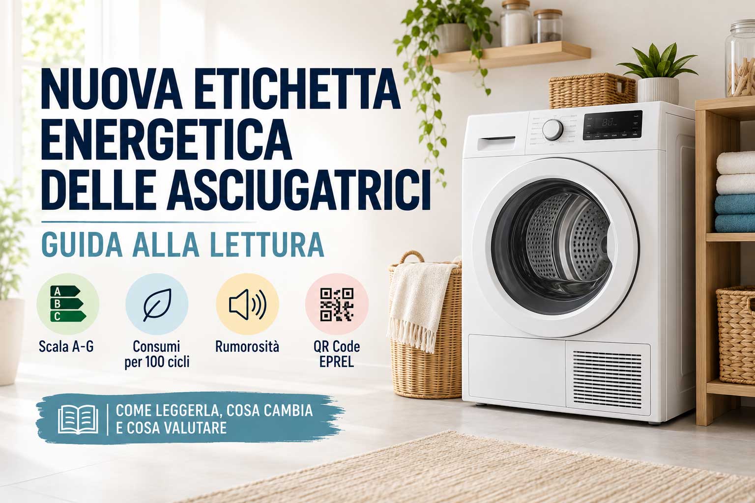 Nuova etichetta energetica asciugatrici: classi A-G