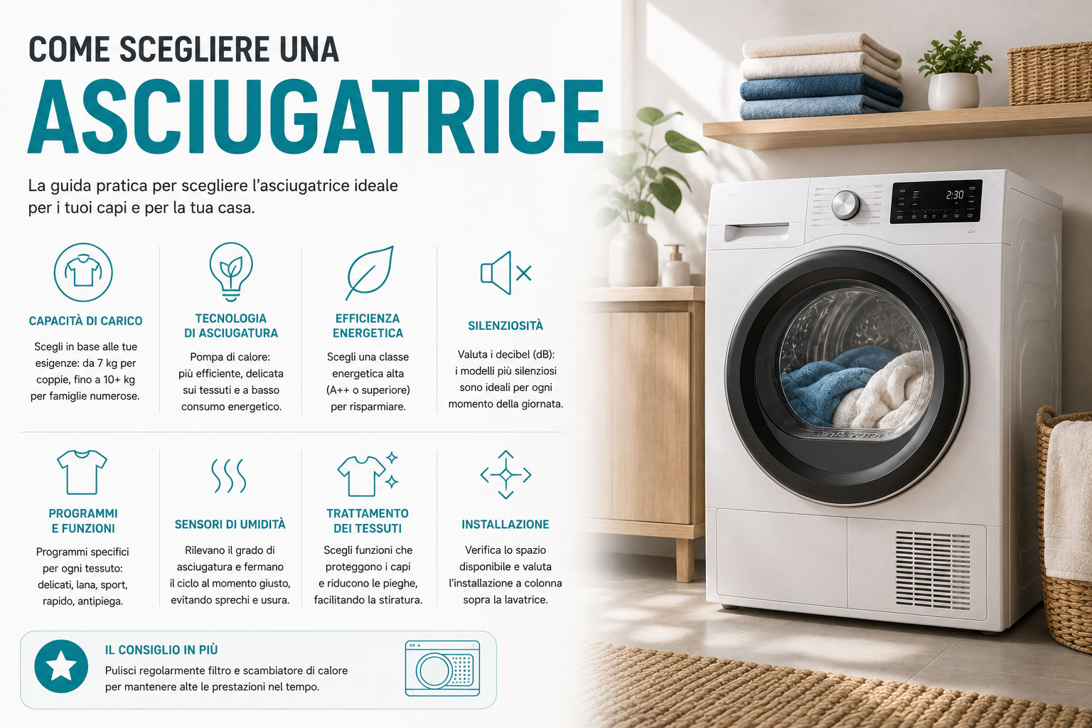 Come scegliere una Asciugatrice